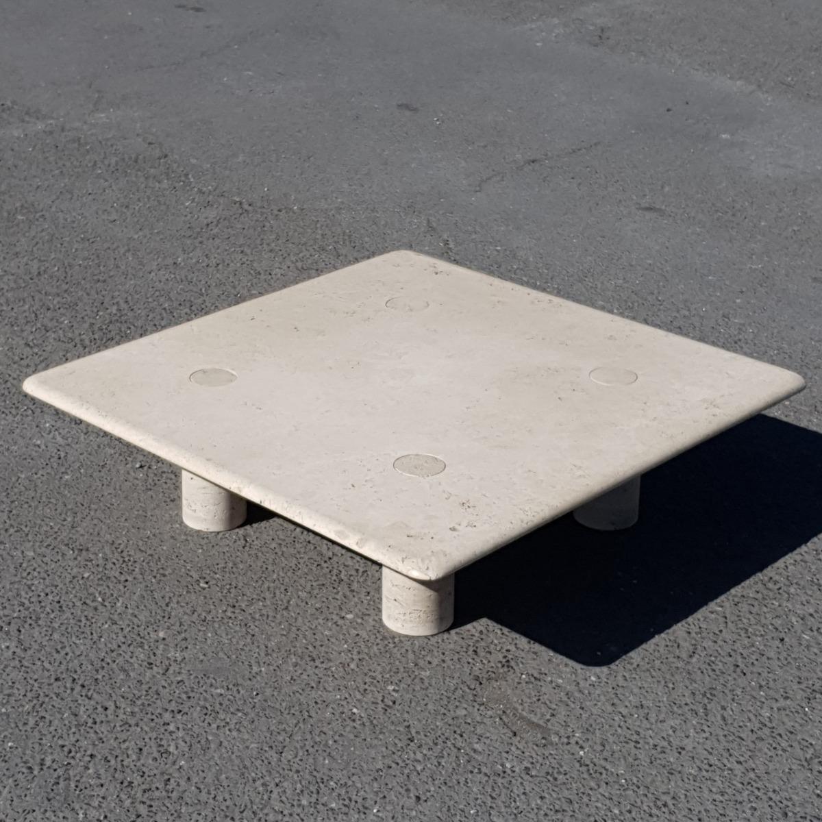 Angelo Mangiaroti travertine coffee table