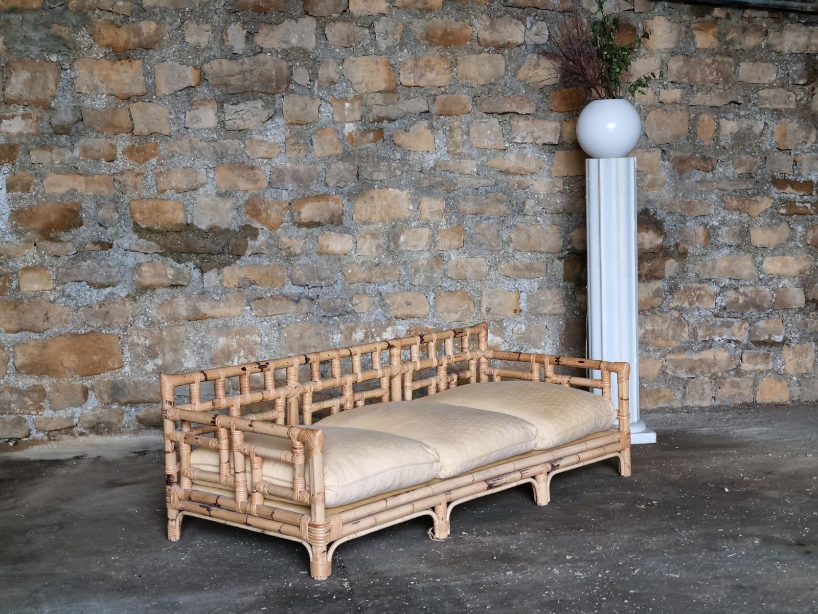 Bamboo sofa 1960 , daybed 