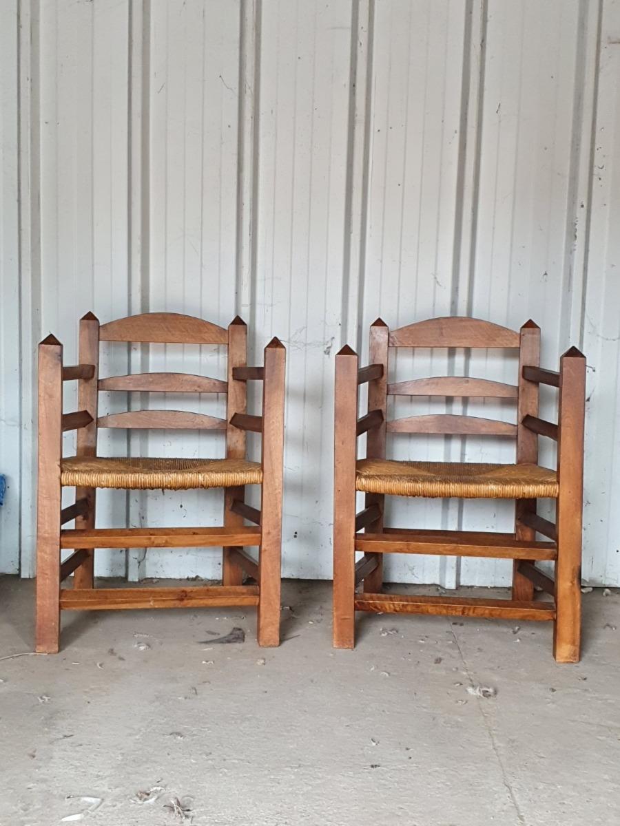 Pair of originals chalet armchairs 