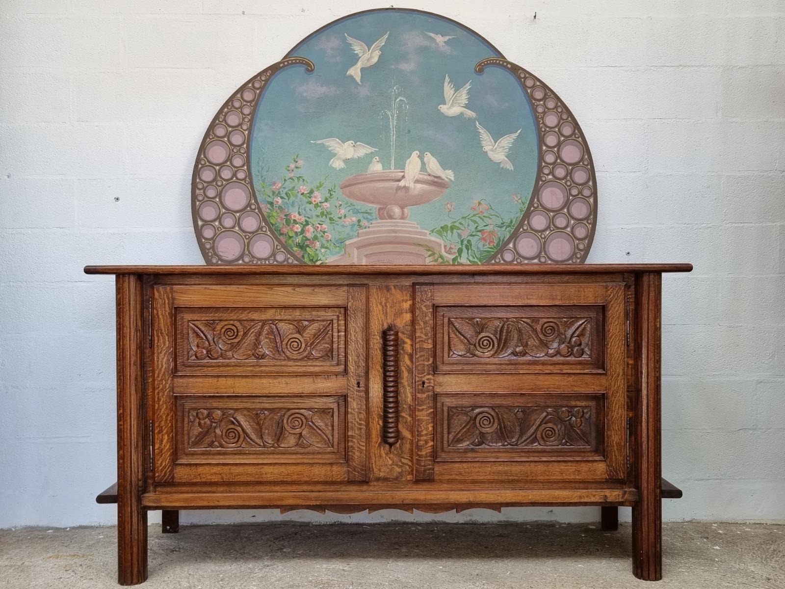 Sideboard Joseph Savina ,oak chêne 1950s 