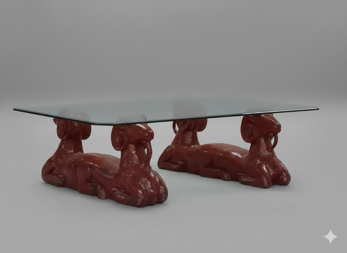 Table basse aux béliers coffe table